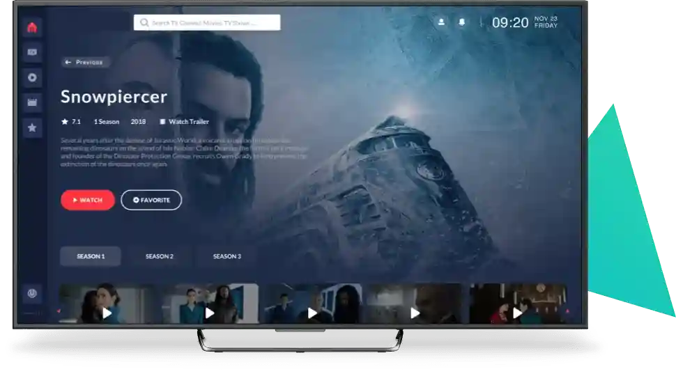 viking iptv Live Channel List Interface